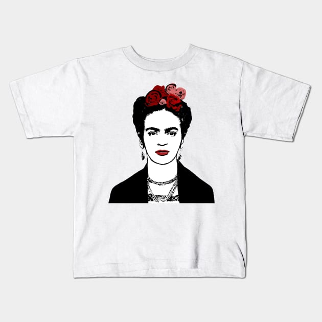 Frida Kahlo Kids T-Shirt by valentinahramov